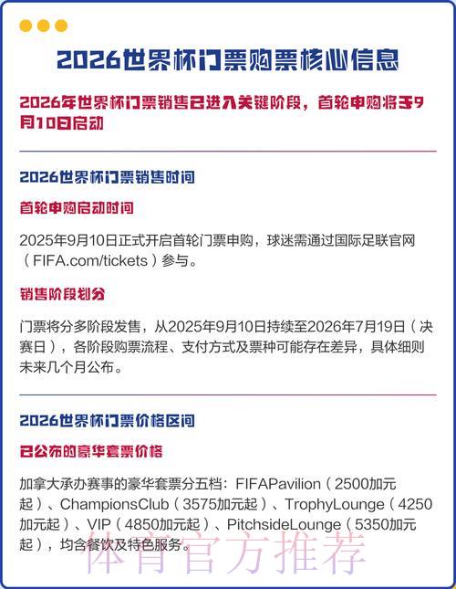 2026世界杯官方购票平台最新推荐与使用指南 2026世界杯官方购票平台最新推荐与使用指南